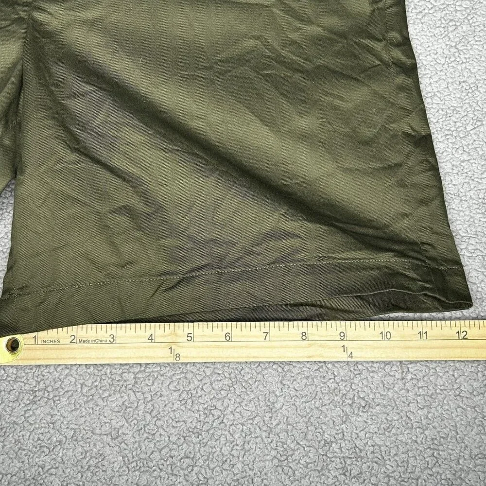 Lauren Ralph Lauren Shorts Womens 10 Olive Green Chino Nautical Rope Belt
